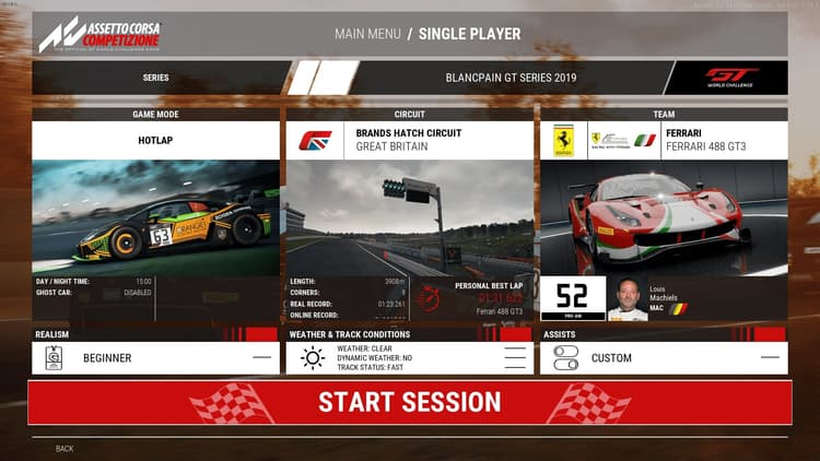 Start your session